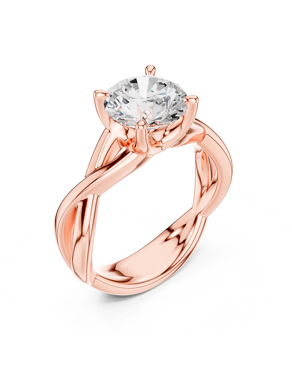 Anillo de compromiso de oro 9 k 2