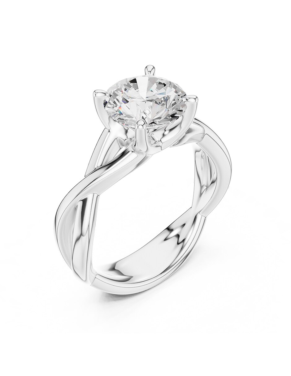 Anillo de compromiso de oro 18 k 2