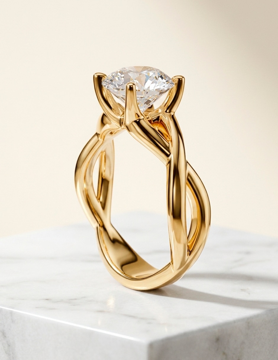 Anillo de compromiso de oro 18 k Amore Mio