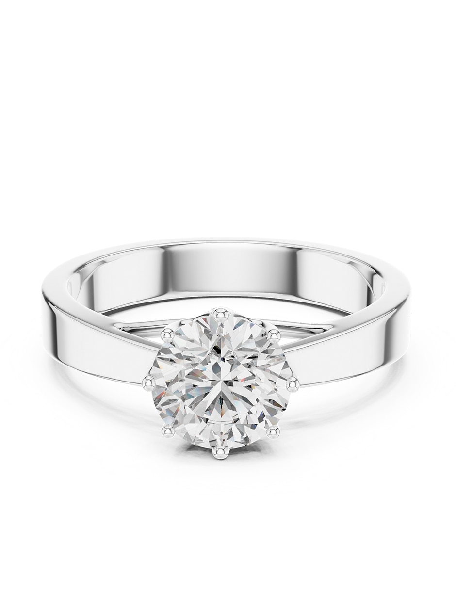 Anillo de compromiso de oro 18 k zirconia cúbica 1