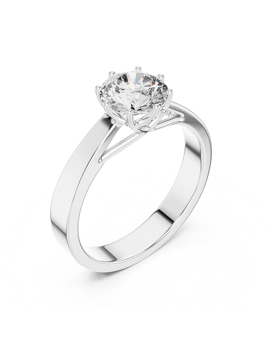 Anillo de compromiso de oro 18 k zirconia cúbica 2