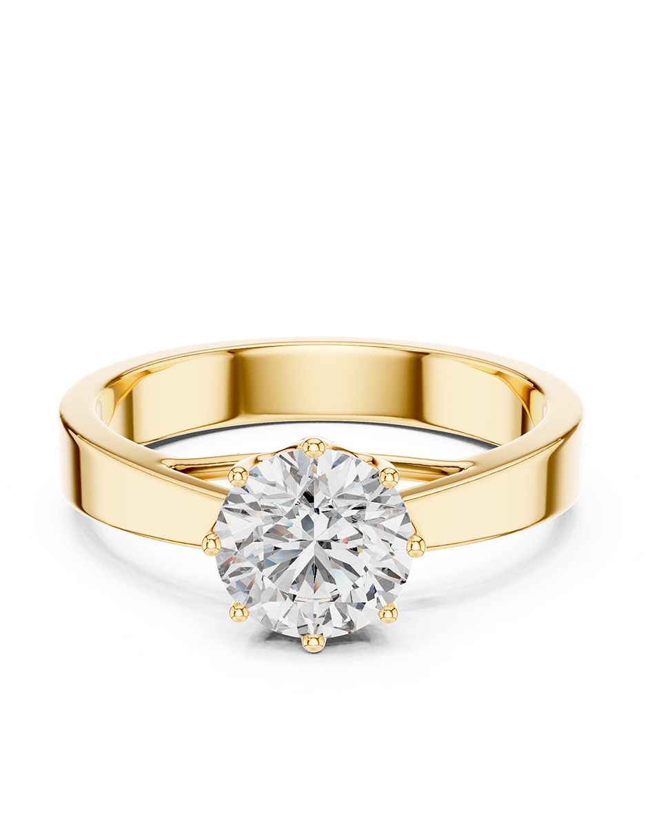 Anillo de compromiso de Oro 9 k Amore Mio! Zirconia cúbica