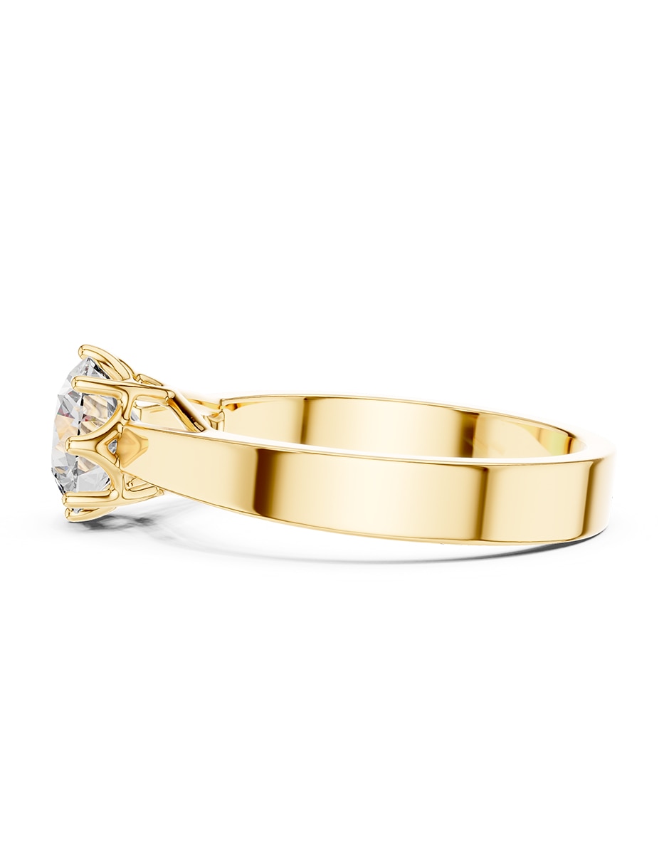 Anillo de compromiso de oro 14 k amore mio zirconia cúbica