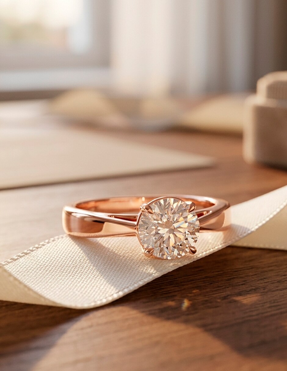 Anillo de compromiso de oro 18 k zirconia cúbica 7