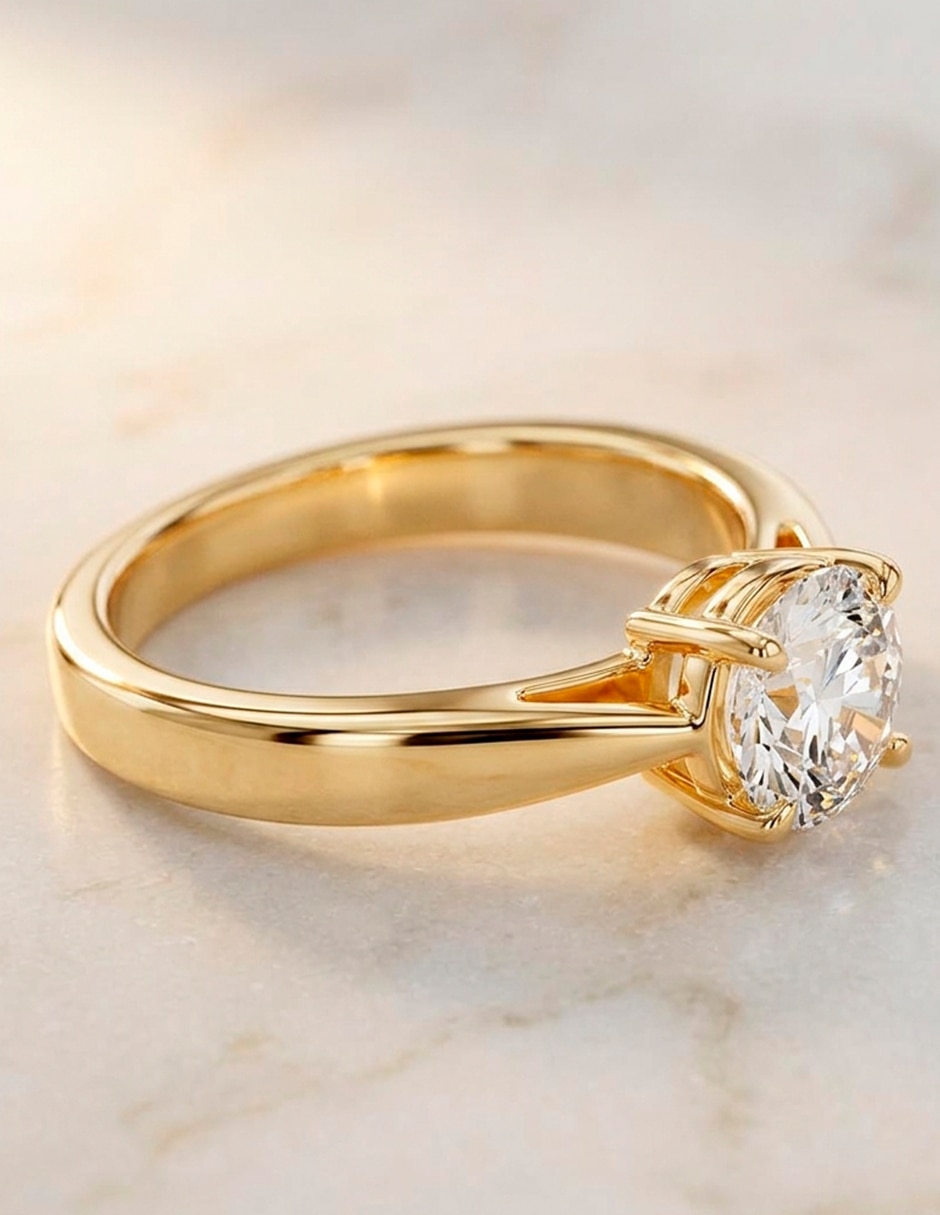 Anillo de compromiso de oro 9 k 7