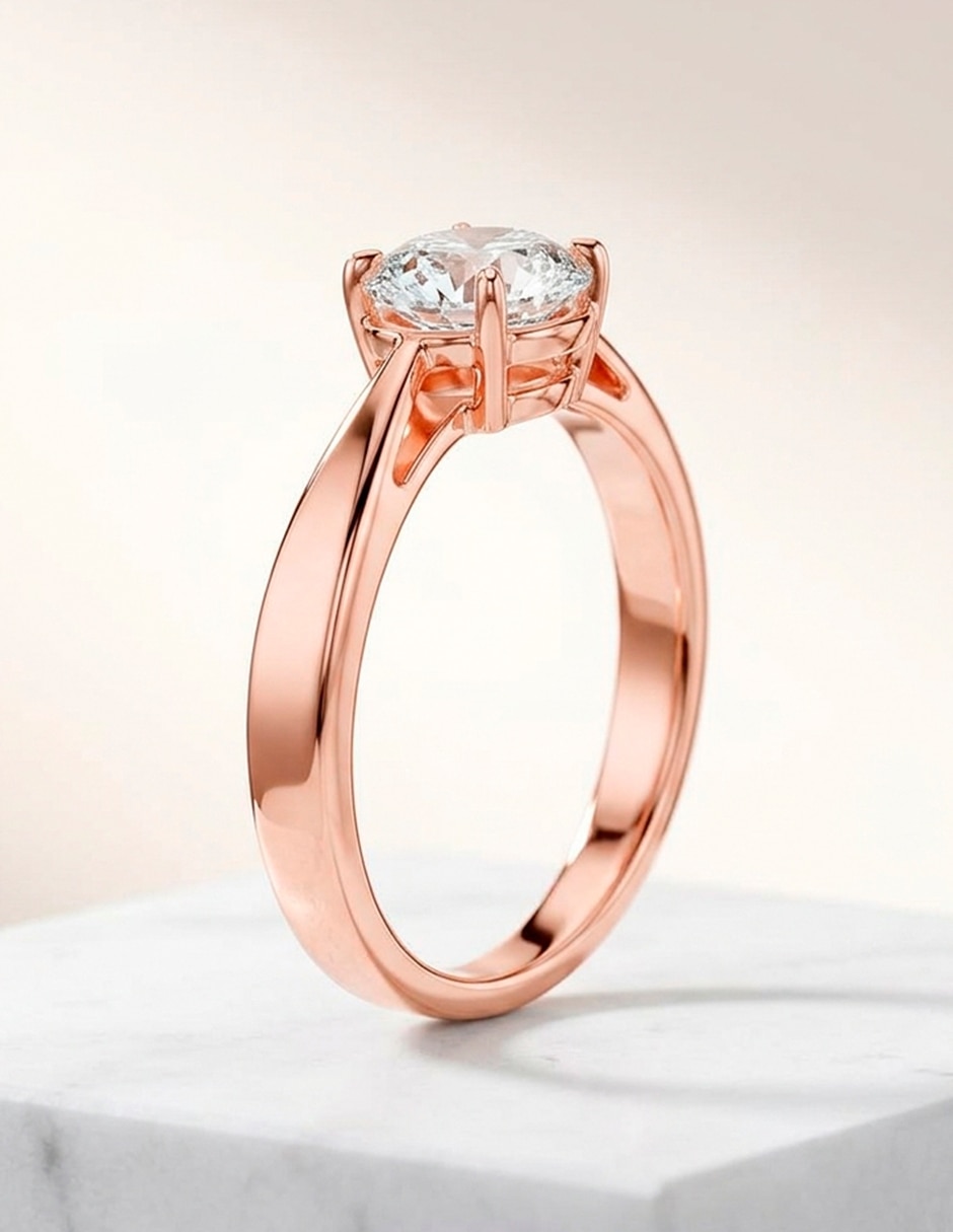 Anillo de compromiso de oro 9 k 7