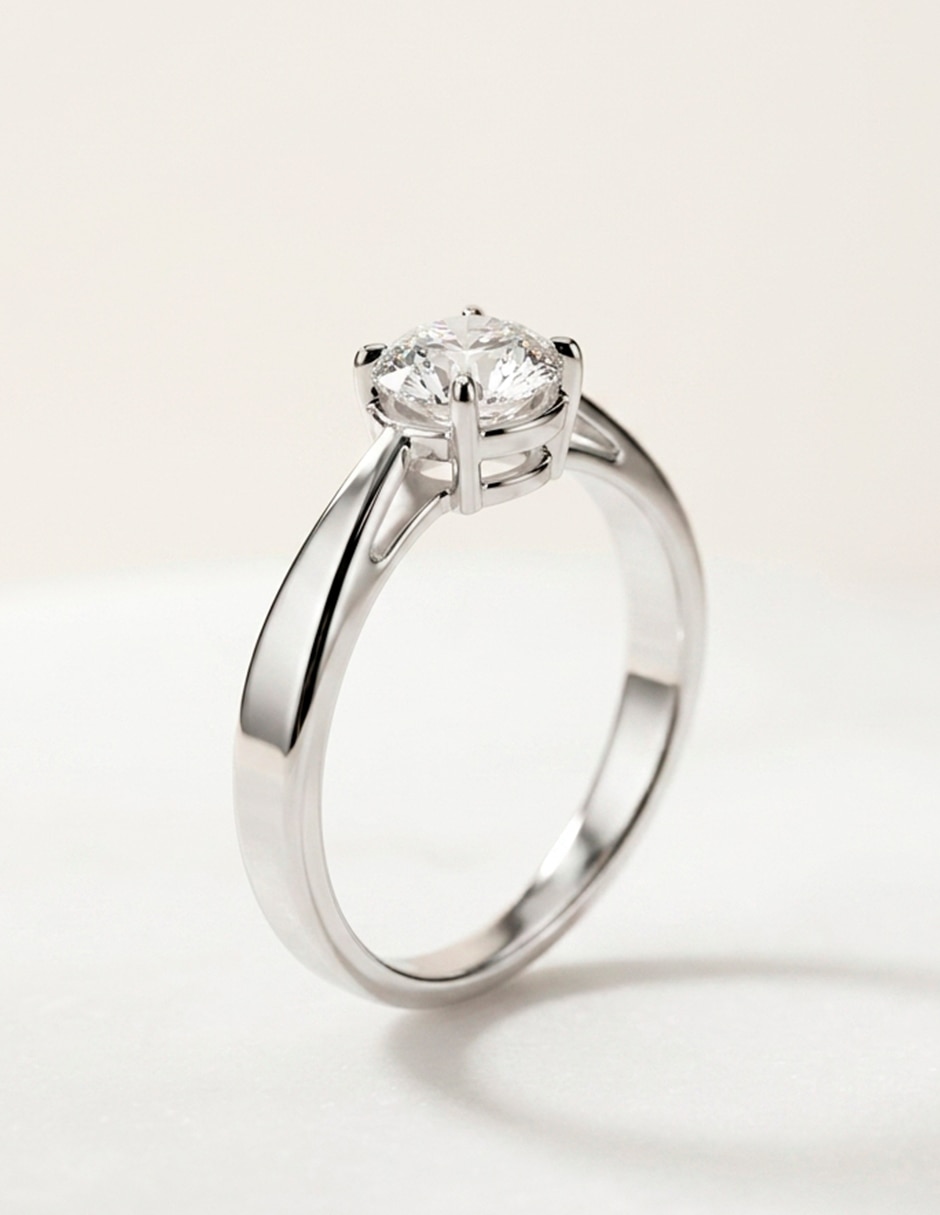 Anillo de compromiso de oro 18 k 8