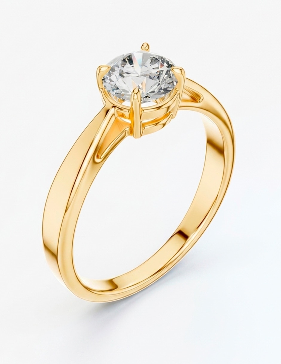 Anillo de compromiso de oro 9 k 7