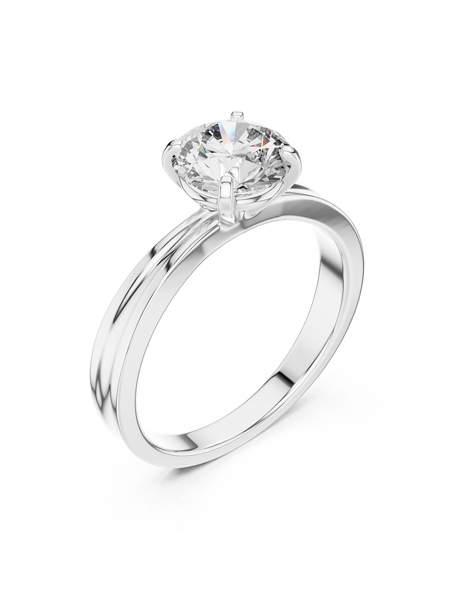 Anillo de compromiso de oro 14 k zirconia cúbica 2