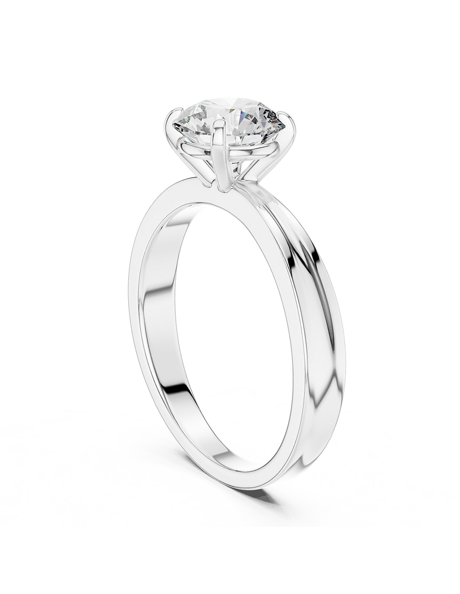 Anillo de compromiso de oro 14 k zirconia cúbica 3