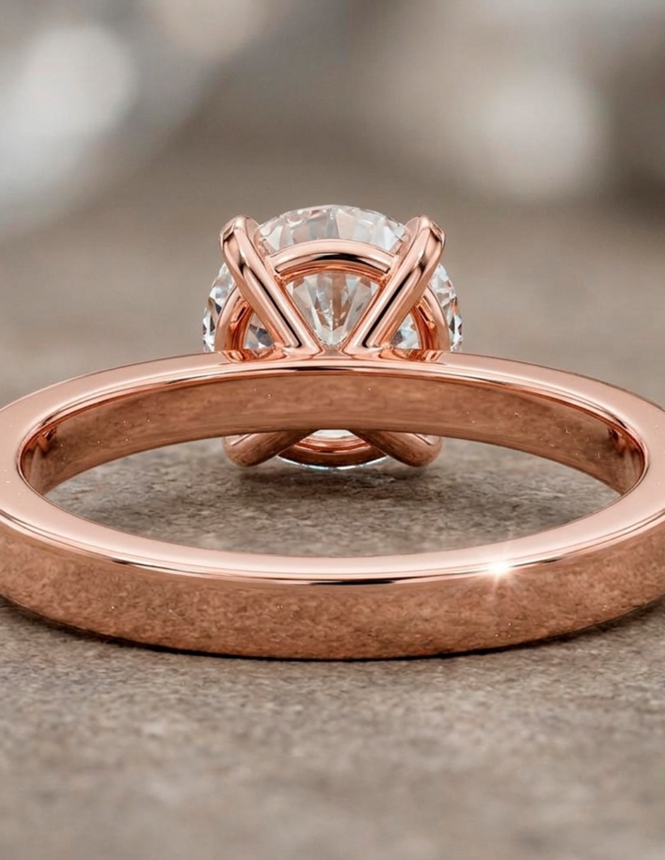 Anillo de compromiso de oro 18 k 8
