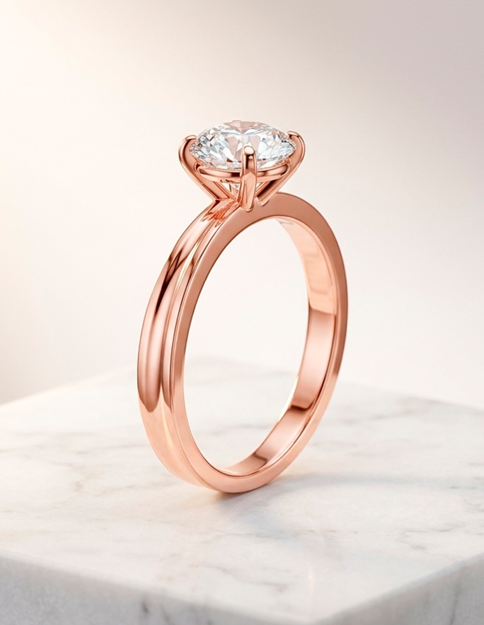 Anillo de compromiso de oro 18 k 10
