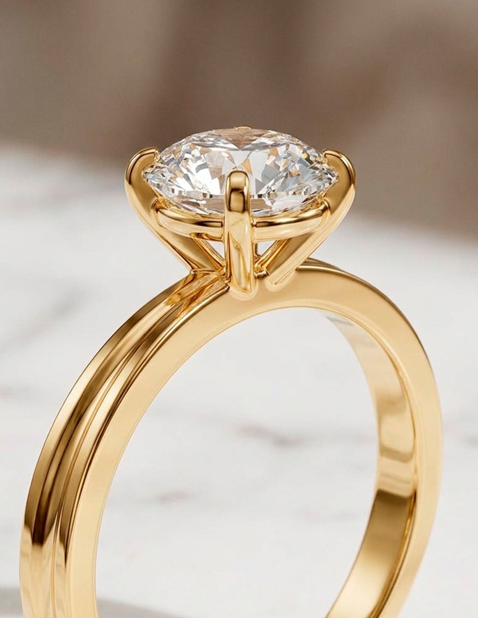 Anillo de compromiso de oro 14 k Amore Mio