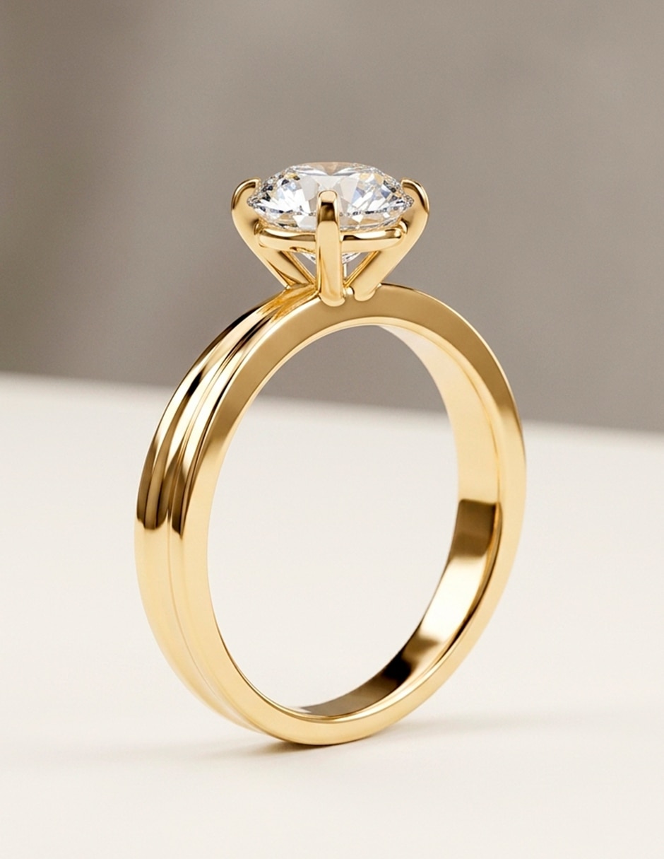 Anillo de compromiso de oro 14 k Amore Mio