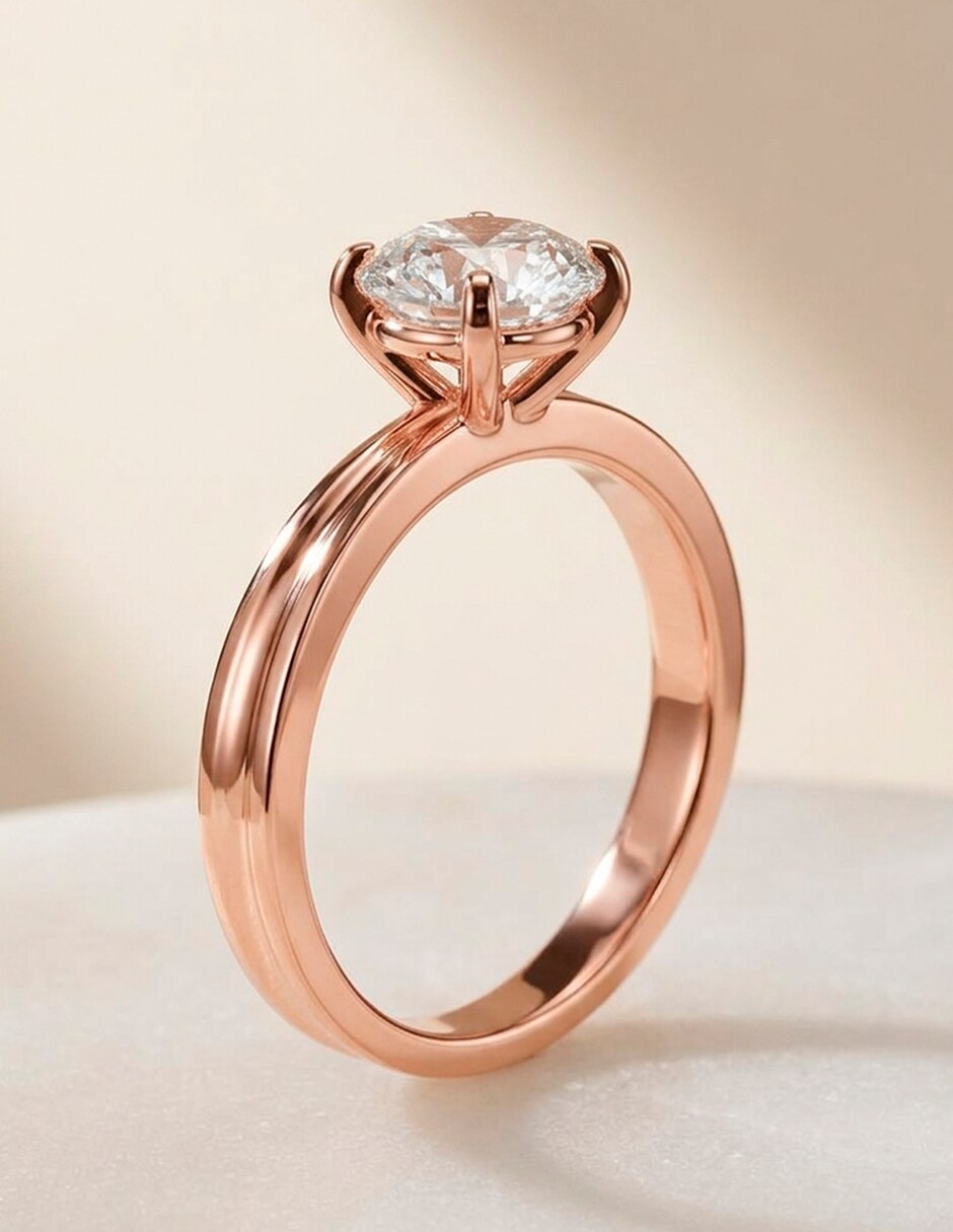 Anillo de compromiso de oro 18 k Amore Mio! diamante de laboratorio 10