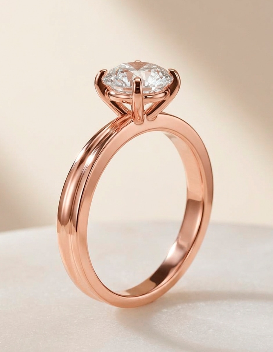Anillo de compromiso de oro 9 k 9