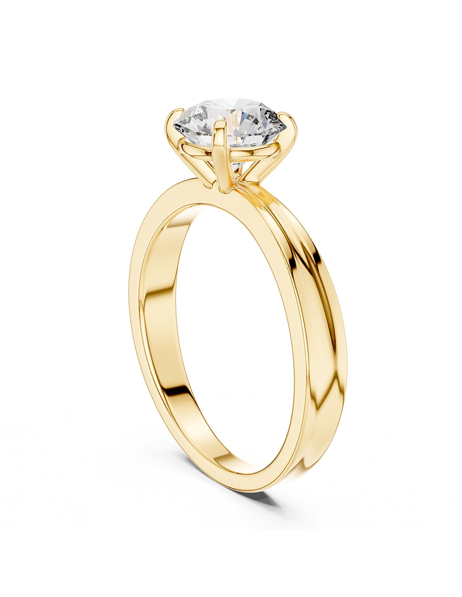 Anillo de compromiso de oro 14 k 3