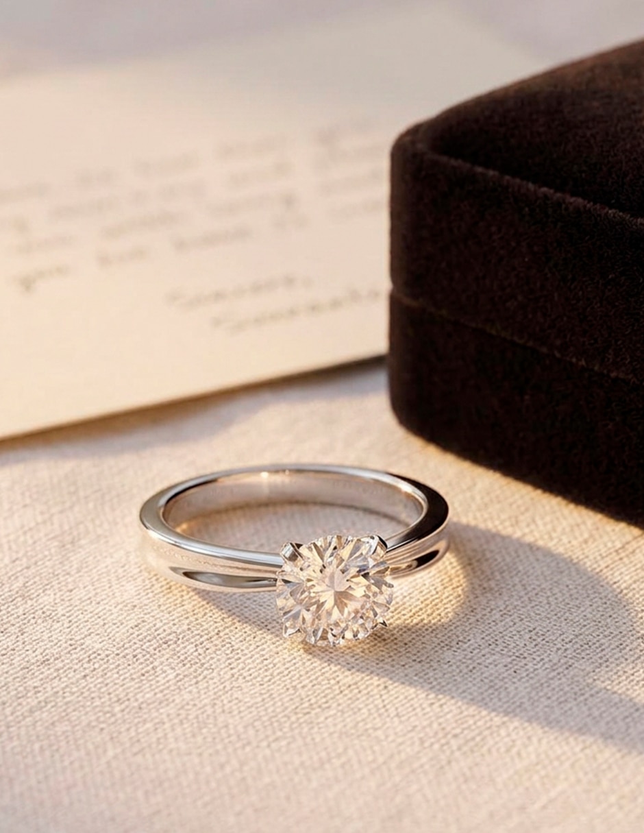 Anillo de compromiso de oro 9 k zirconia cúbica 7