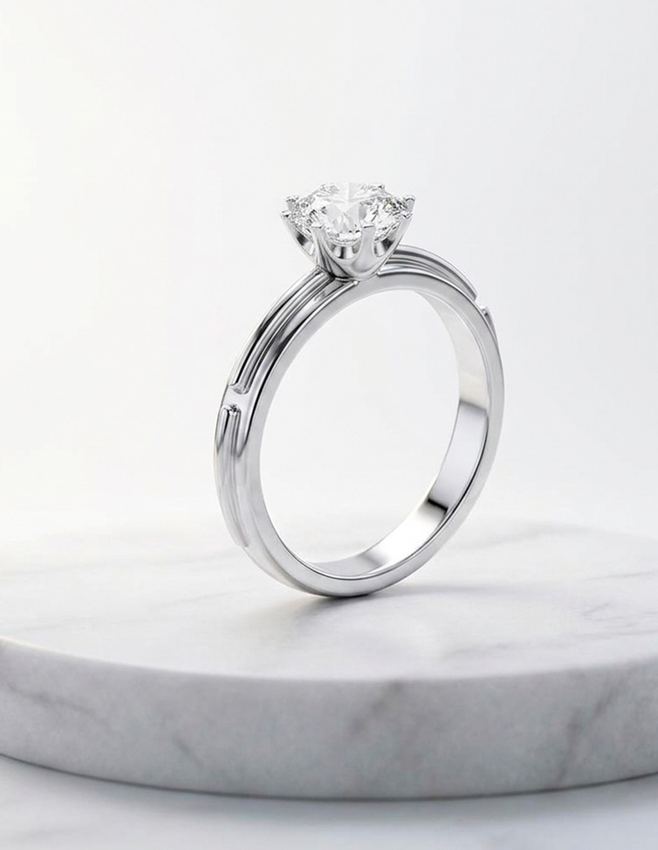 Anillo de compromiso de oro 9 k zirconia cúbica 8