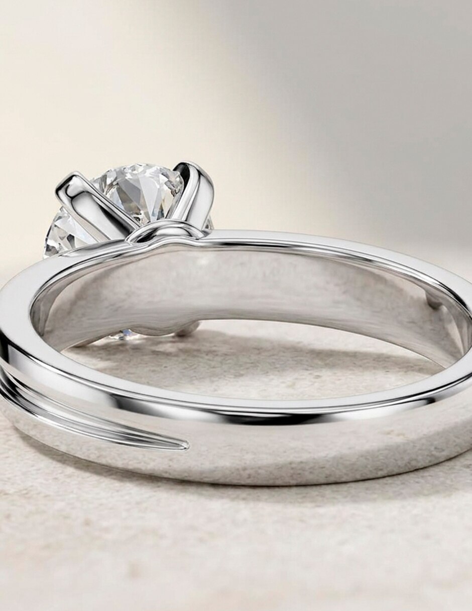 Anillo de compromiso de oro 14 k 7