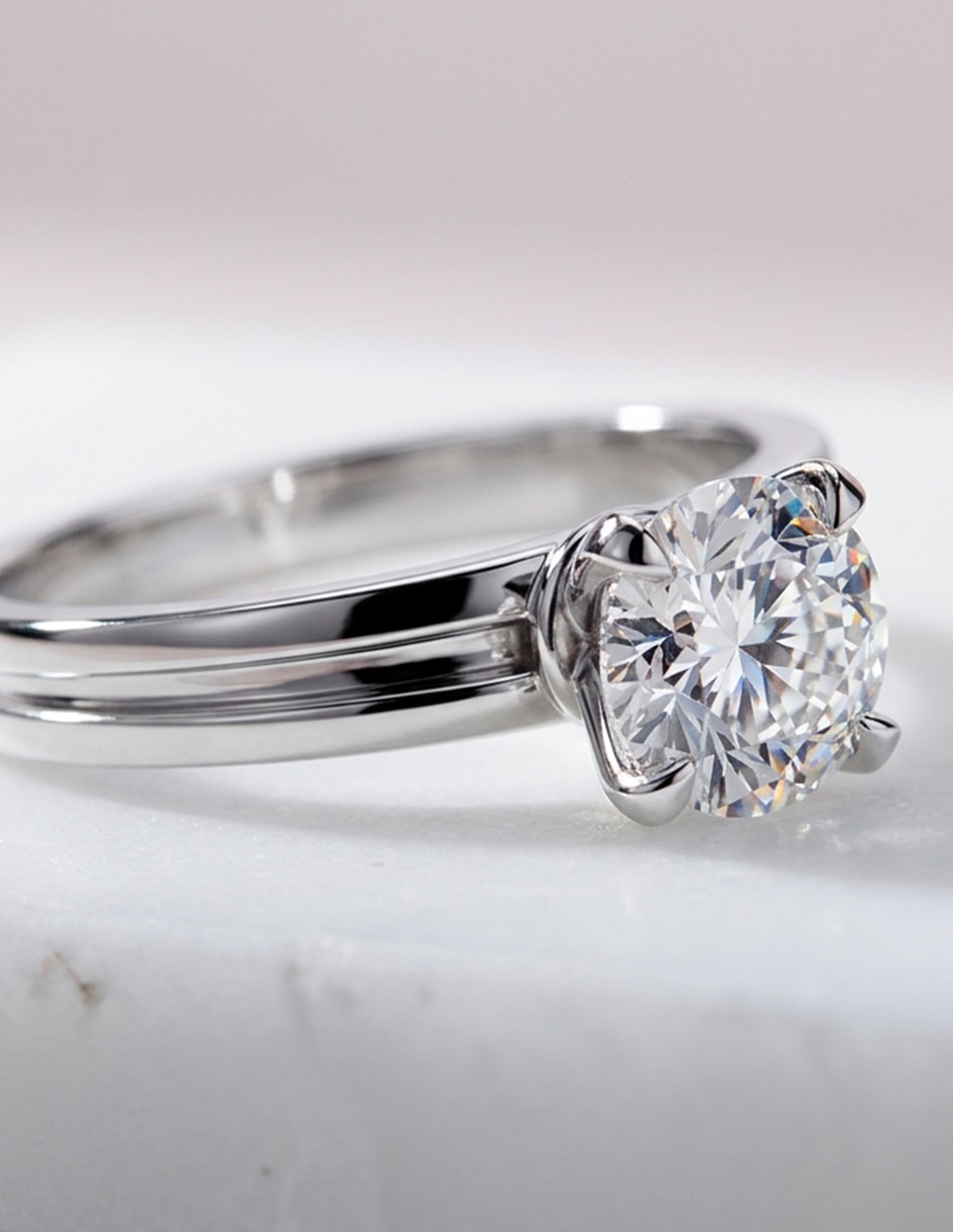 Anillo de compromiso de oro 18 k 9
