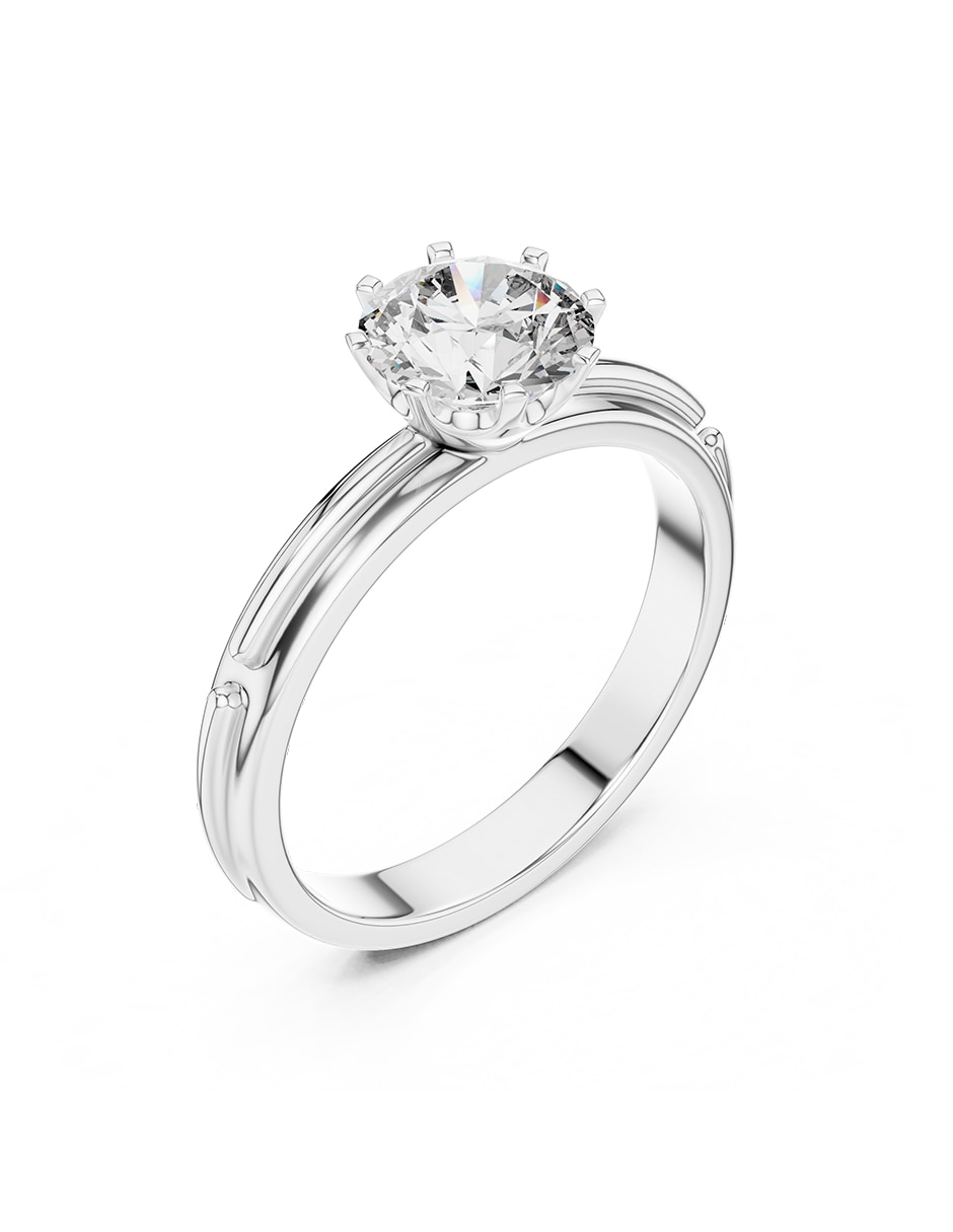 Anillo de compromiso de oro 18 k zirconia cúbica 2