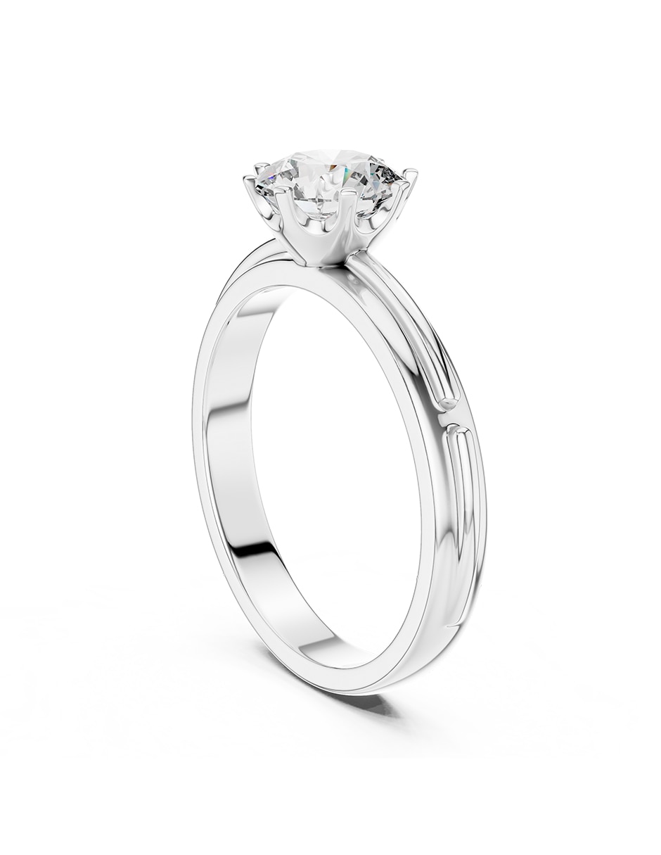 Anillo de compromiso de oro 18 k zirconia cúbica 3