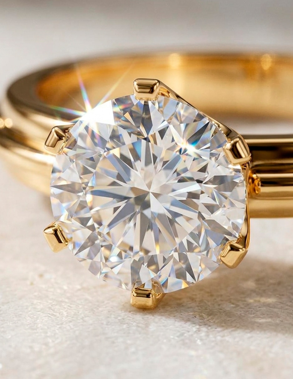 Anillo de compromiso de oro 9 k 9
