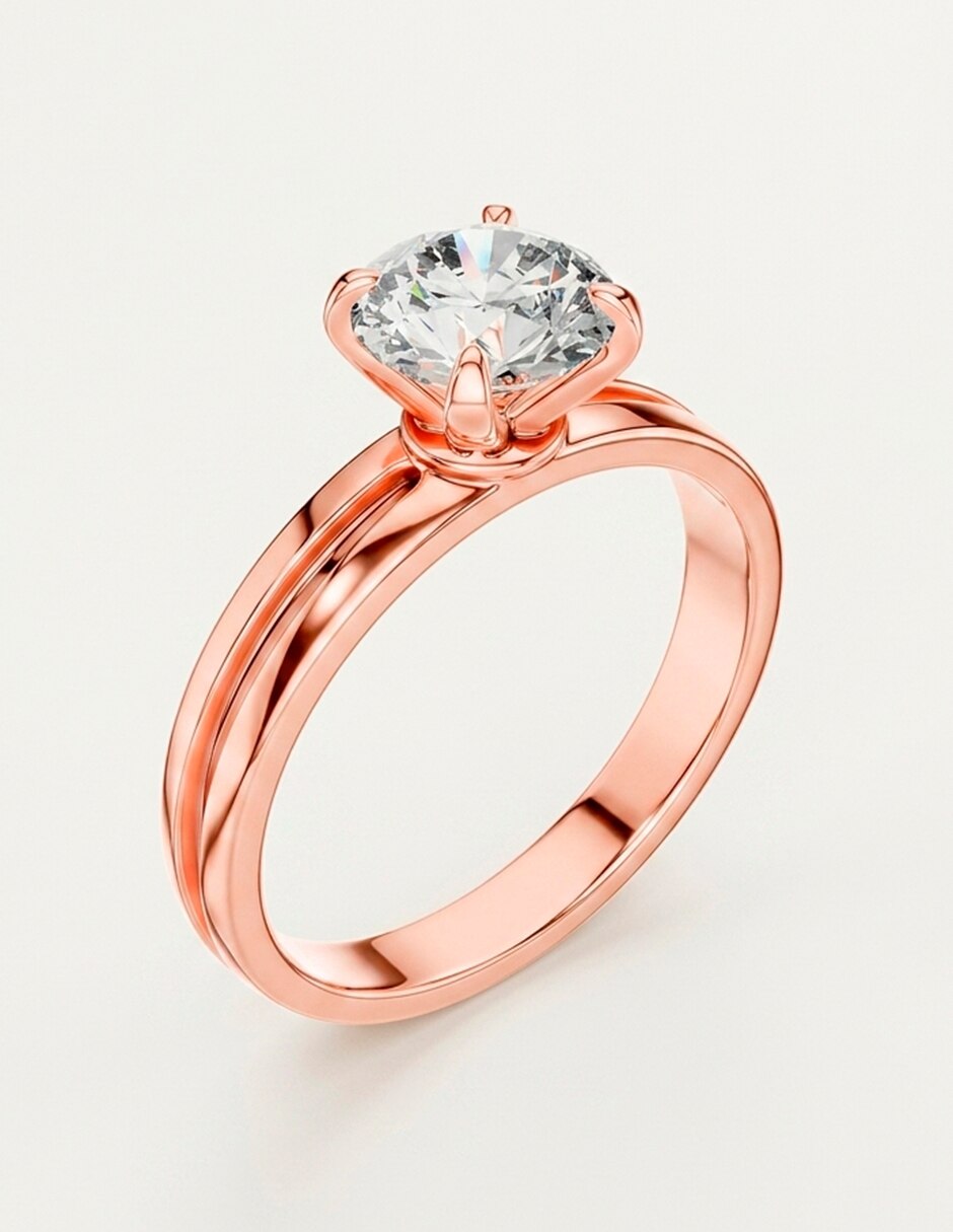 Anillo de compromiso de oro 9 k 7