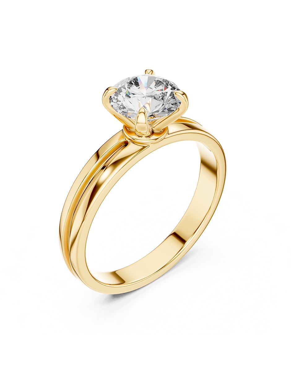 Anillo de compromiso de oro 14 k 2