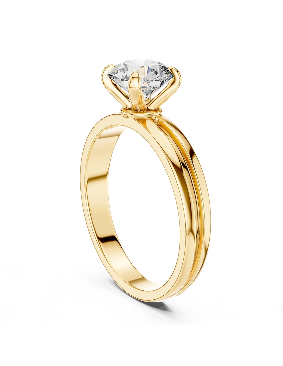 Anillo de compromiso de oro 14 k 3