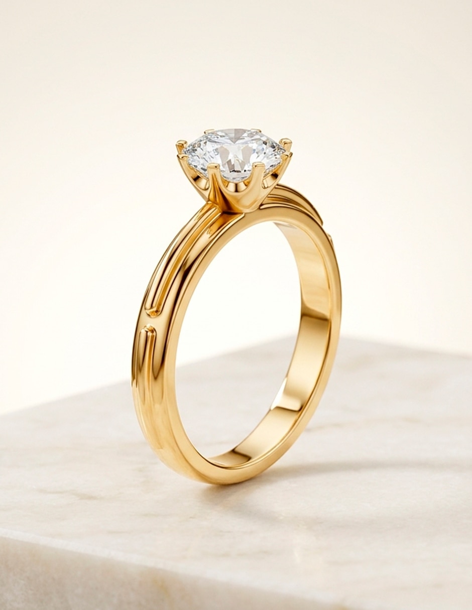 Anillo de compromiso de oro 18 k Amore Mio
