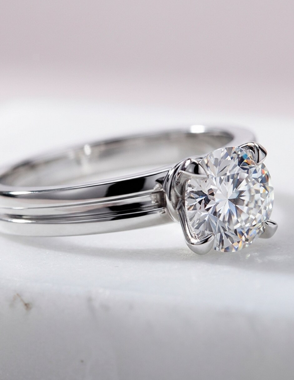 Anillo de compromiso de oro 14 k 9