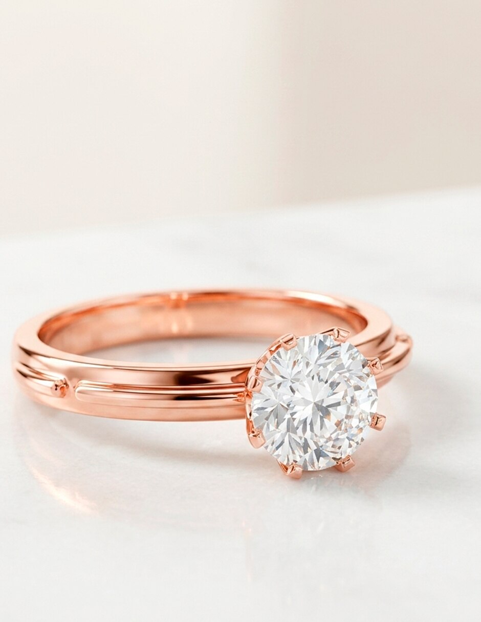 Anillo de compromiso de oro 9 k 7