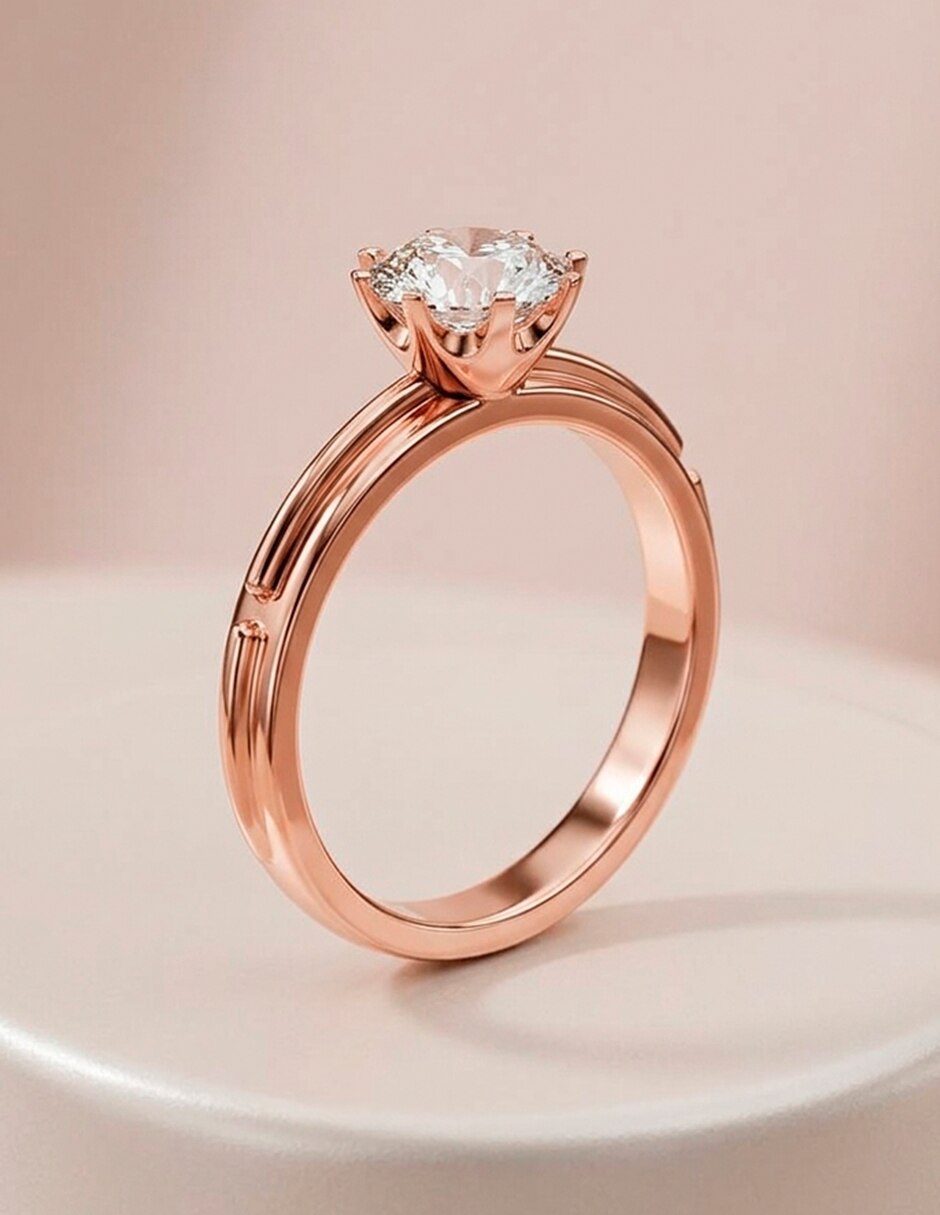 Anillo de compromiso de oro 9 k 9