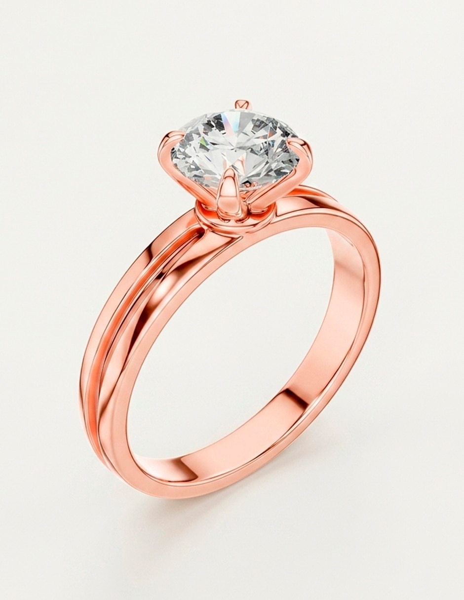 Anillo de compromiso de oro 18 k 7