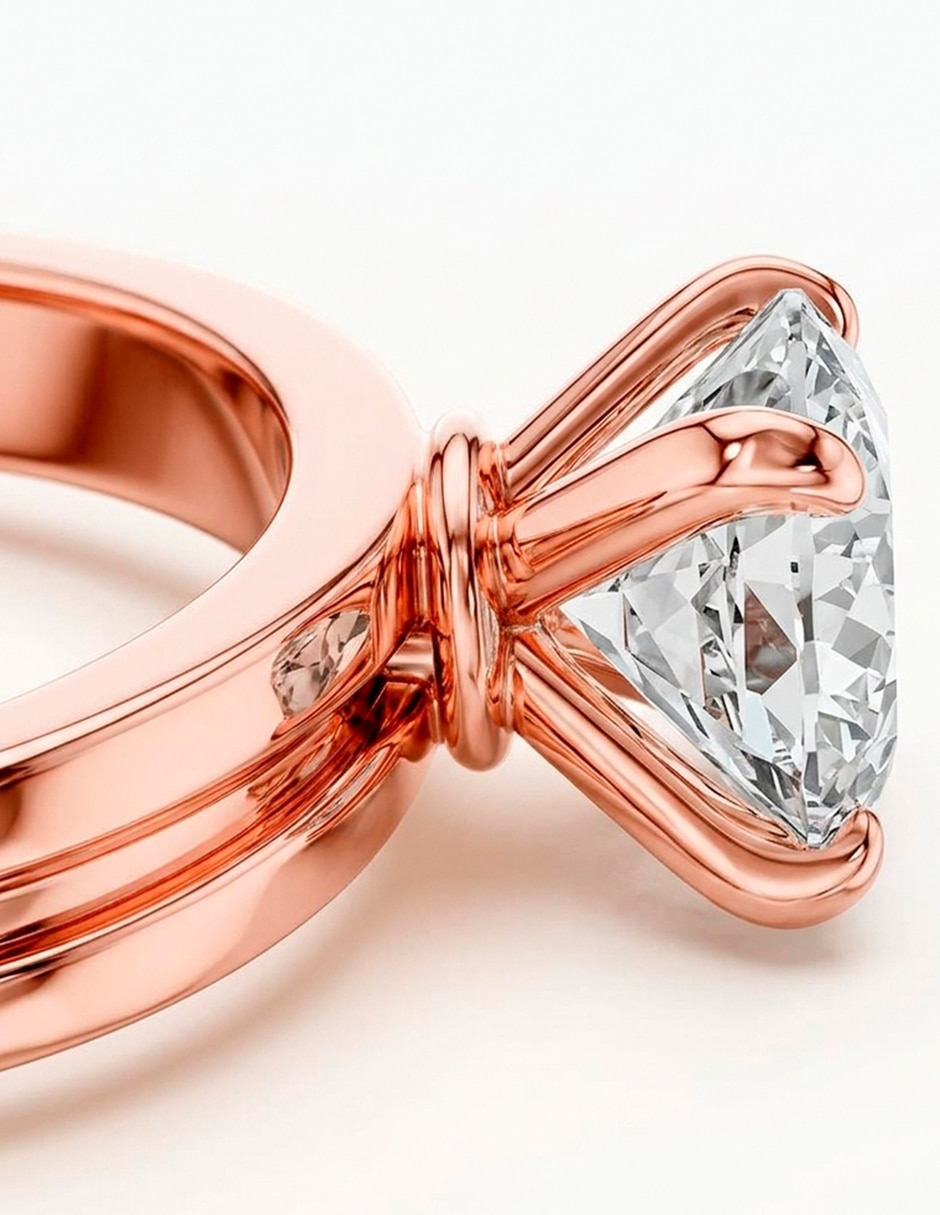 Anillo de compromiso de oro 18 k 8