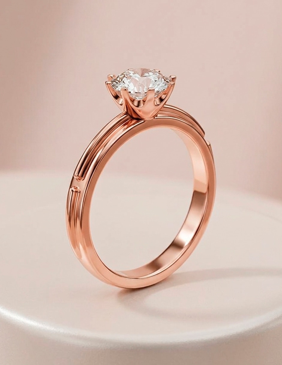 Anillo de compromiso de oro 18 k 9
