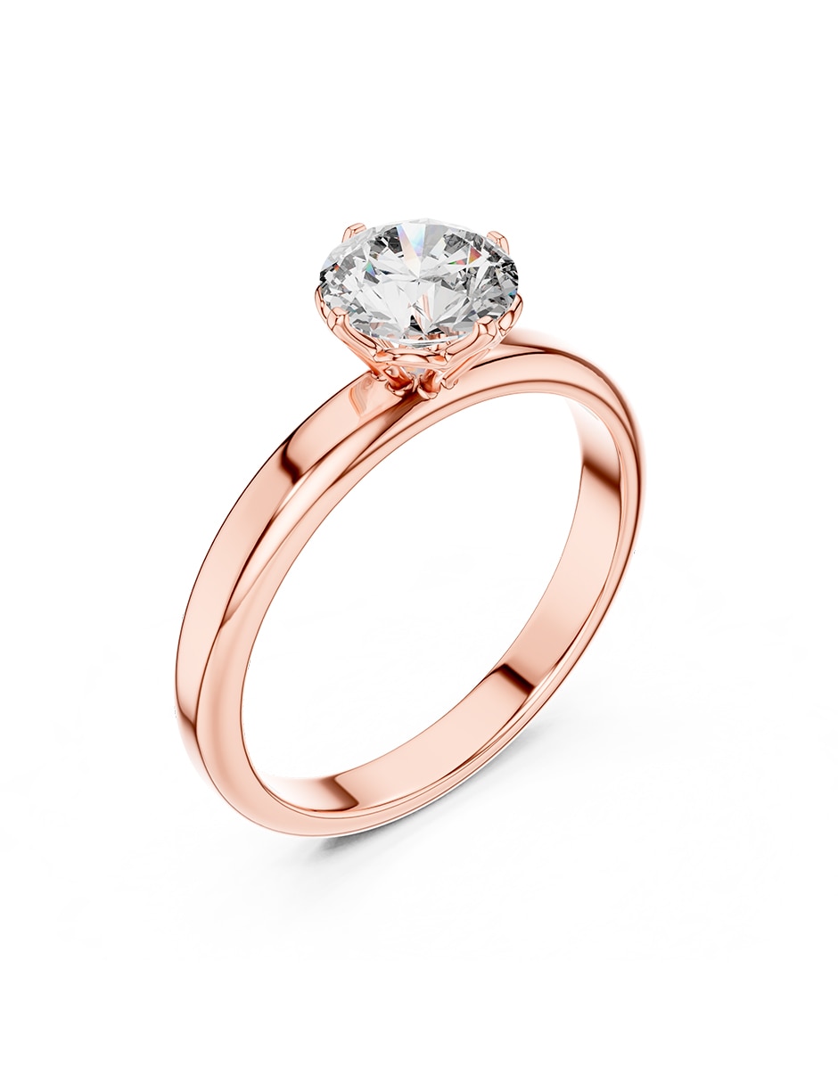 Anillo de compromiso de oro 18 k zirconia cúbica 2
