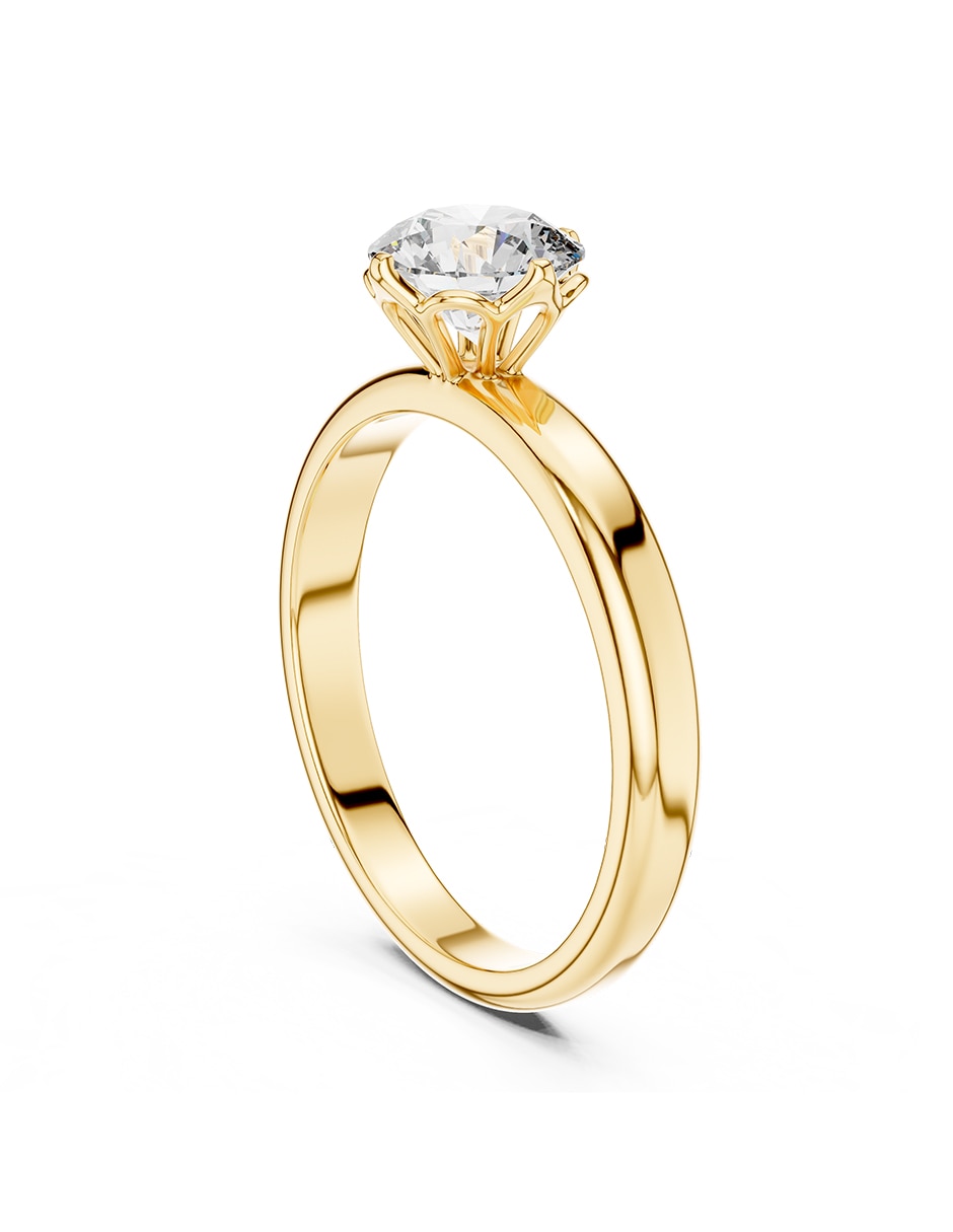 Anillo de compromiso de oro 18 K 3