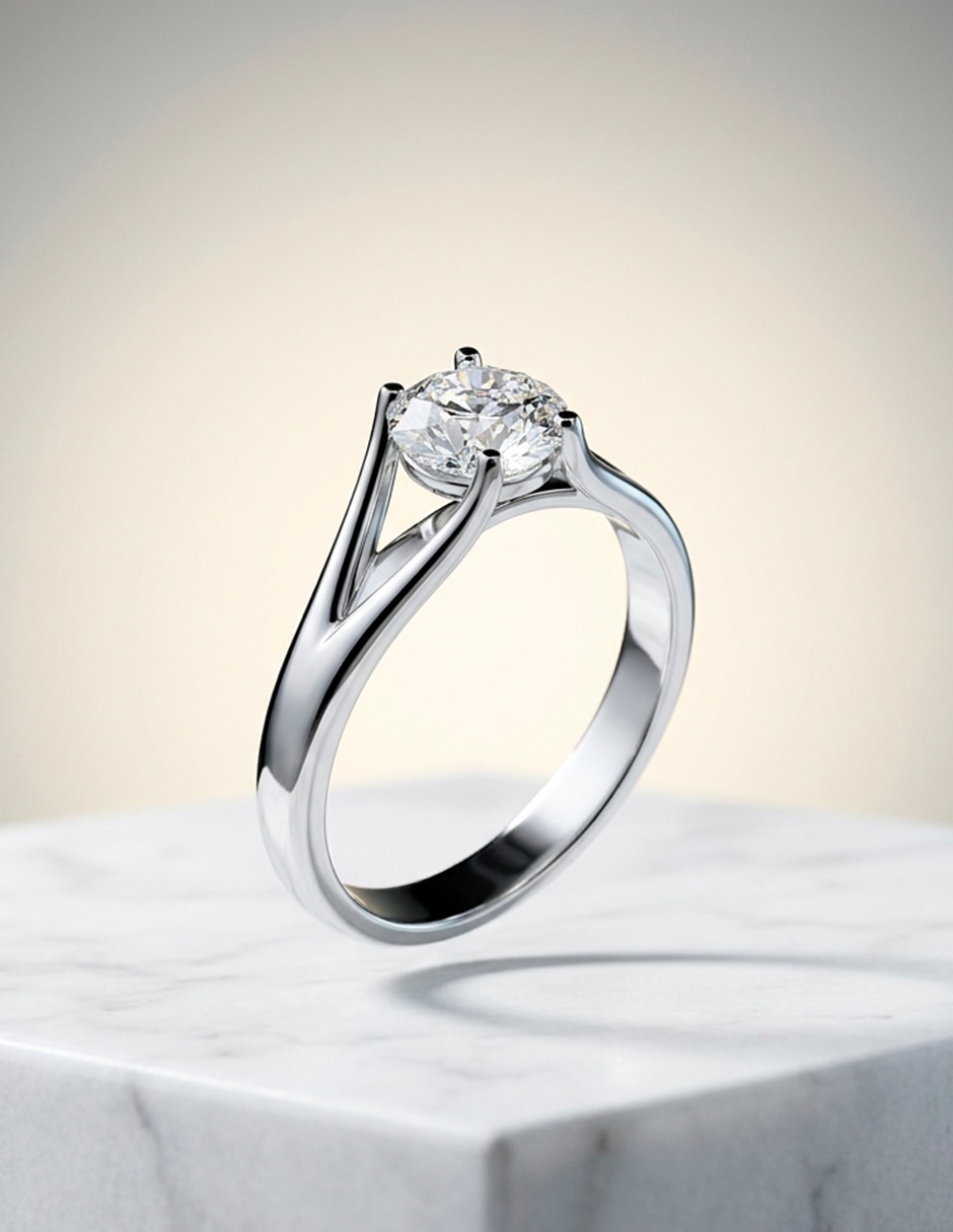 Anillo de compromiso de oro 18 K 10