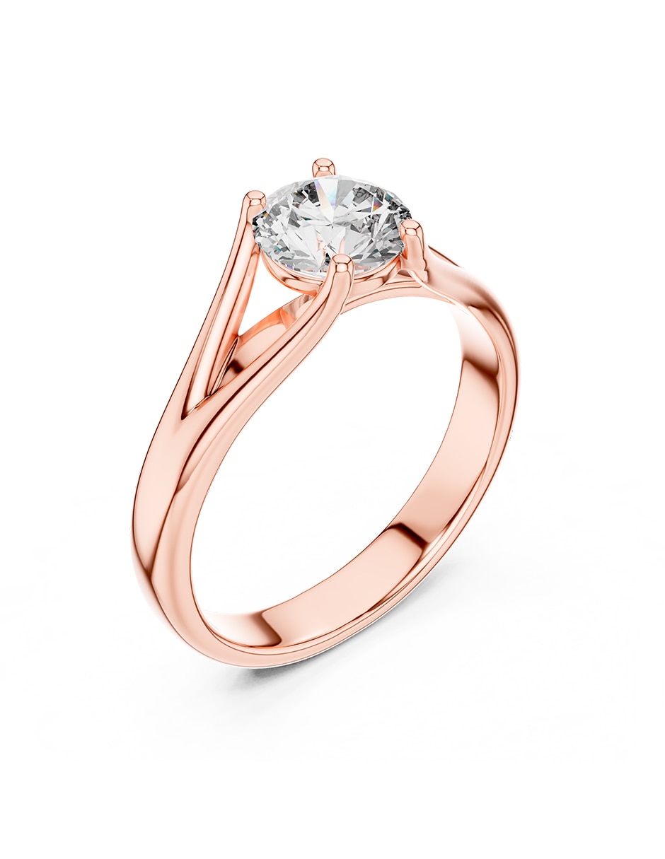 Anillo de compromiso de oro 14 K 2