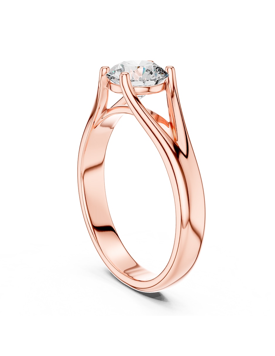 Anillo de compromiso de oro 14 K 3