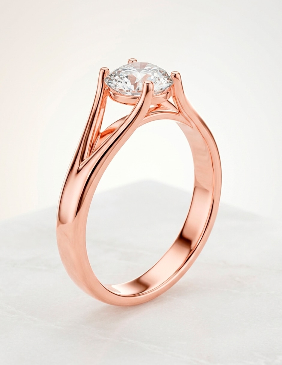 Anillo de compromiso de oro 14 K 9