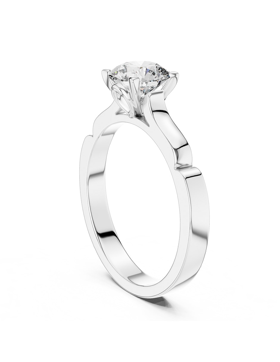 Anillo de compromiso de oro 14 K 3