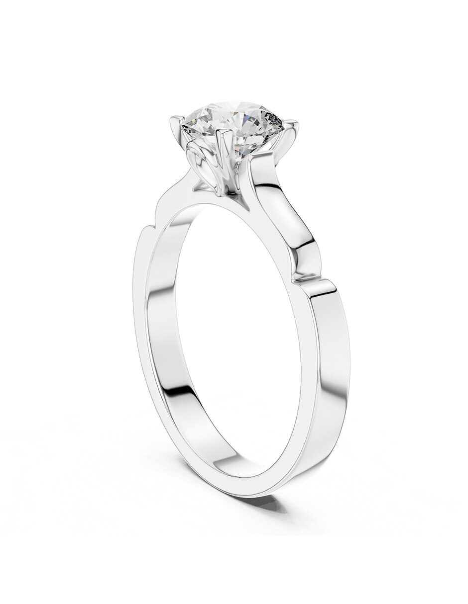 Anillo de compromiso de oro 18 K 4