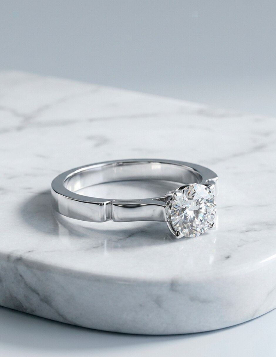 Anillo de compromiso de oro 18 K 7