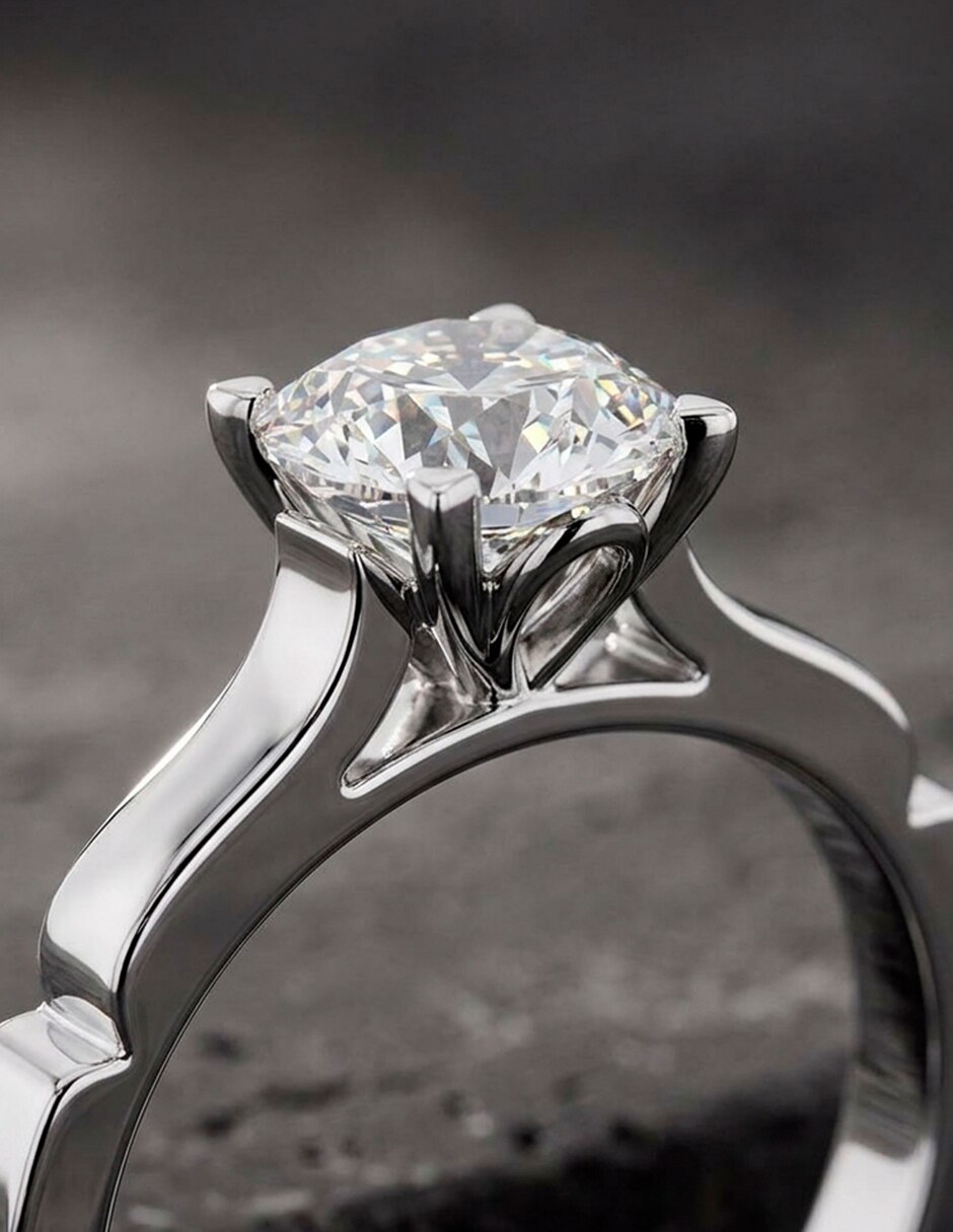 Anillo de compromiso de oro 9 K 7