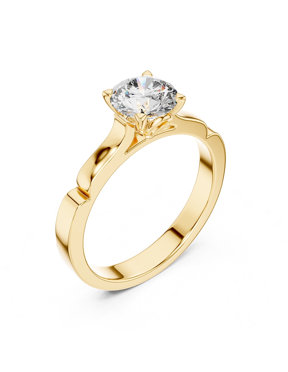 Anillo de compromiso de oro 14 K 2