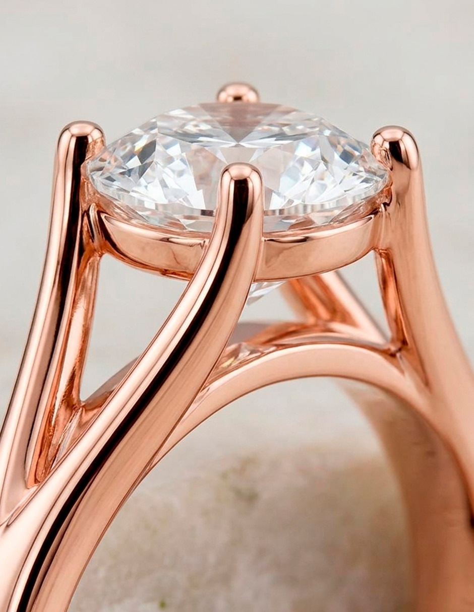Anillo de compromiso de oro 14 K 8